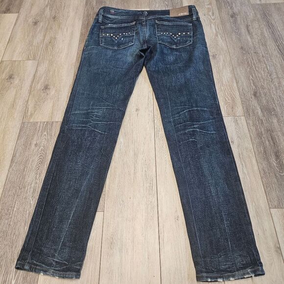 Diesel Matic Stretch Denim Jeans Dark Wash Straight Relaxed Women's 31 - Picture 6 of 12